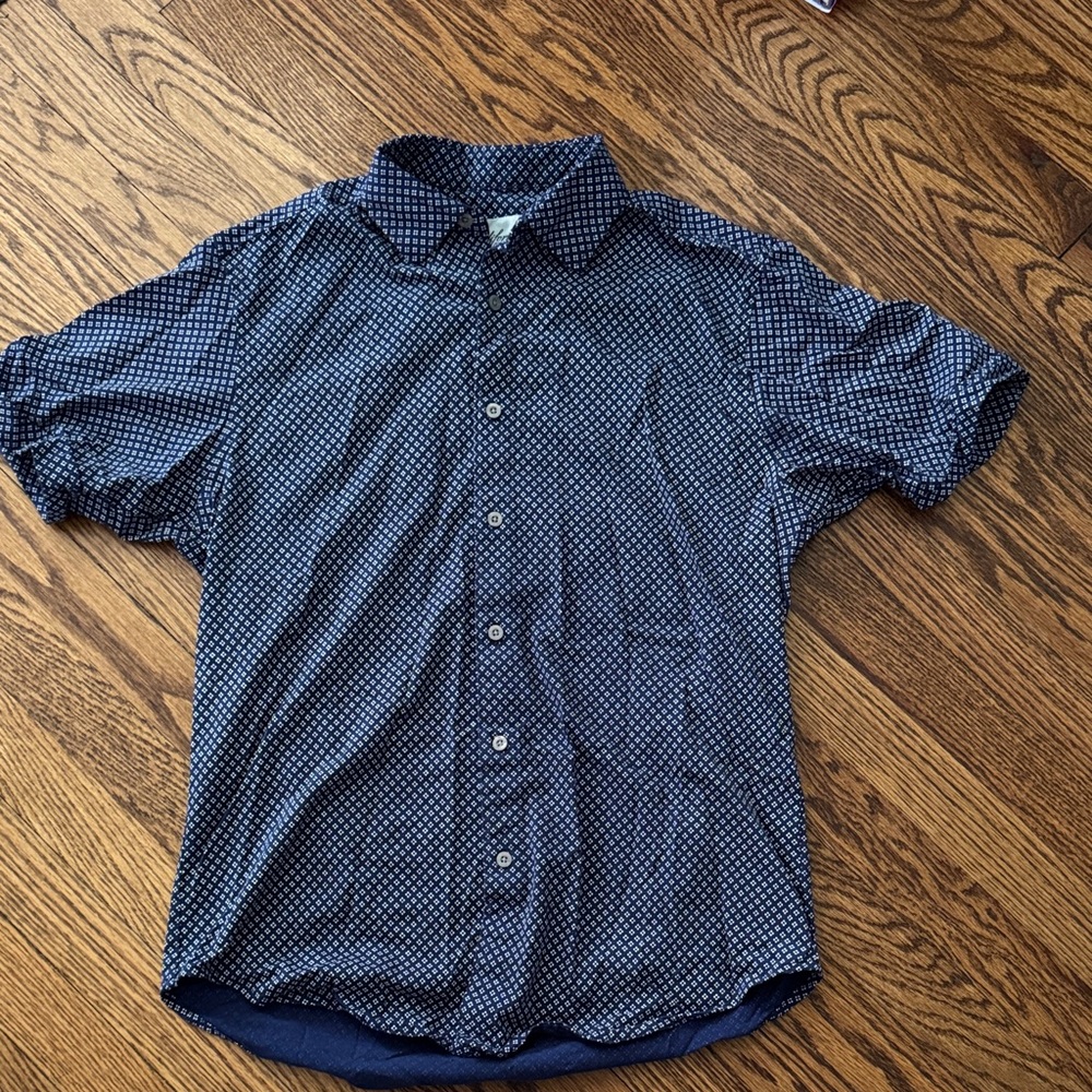 California Shirt Co Men's Blue Patterned Shirt